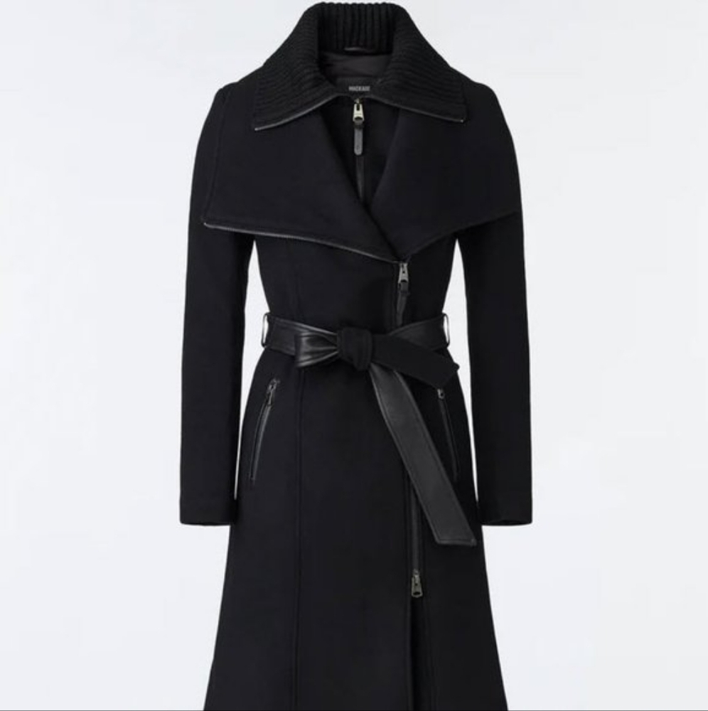 Mackage Nori 2-In-1 Double Face Wool Coat With Sash